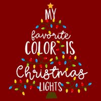 My Favorite Color Is Christmas Lights Performance Shirt