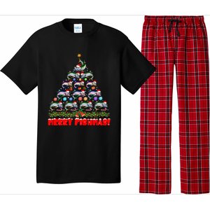 Merry Fishmas Christmas Tree Fishing Lover Funny Gift Pajama Set