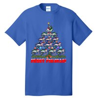 Merry Fishmas Christmas Tree Fishing Lover Funny Gift Tall T-Shirt