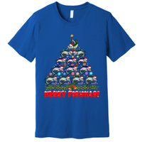 Merry Fishmas Christmas Tree Fishing Lover Funny Gift Premium T-Shirt