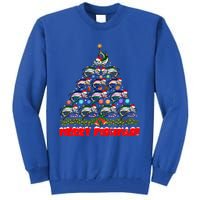 Merry Fishmas Christmas Tree Fishing Lover Funny Gift Tall Sweatshirt