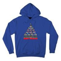 Merry Fishmas Christmas Tree Fishing Lover Funny Gift Tall Hoodie