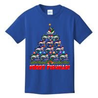 Merry Fishmas Christmas Tree Fishing Lover Funny Gift Kids T-Shirt