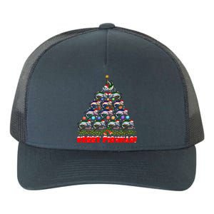 Merry Fishmas Christmas Tree Fishing Lover Funny Gift Yupoong Adult 5-Panel Trucker Hat