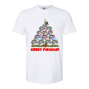 Merry Fishmas Christmas Tree Fishing Lover Funny Gift Softstyle CVC T-Shirt