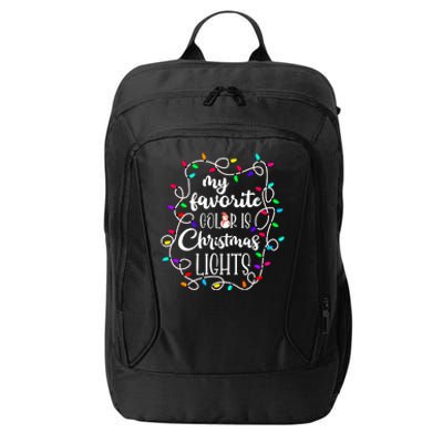 My Favorite Color Is Xmas Christmas Lights City Backpack