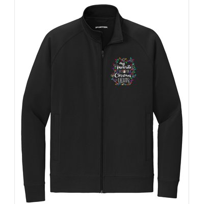 My Favorite Color Is Xmas Christmas Lights Stretch Full-Zip Cadet Jacket