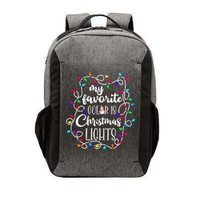 My Favorite Color Is Xmas Christmas Lights Vector Backpack