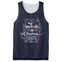 My Favorite Color Is Xmas Christmas Lights Mesh Reversible Basketball Jersey Tank