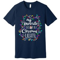 My Favorite Color Is Xmas Christmas Lights Premium T-Shirt