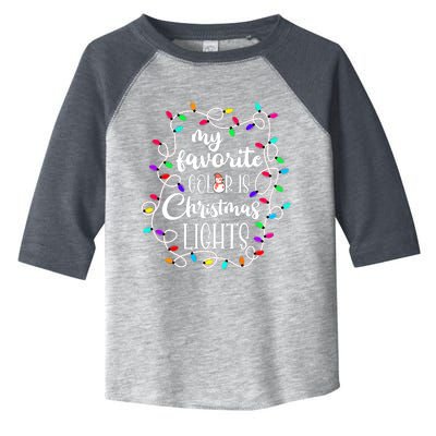 My Favorite Color Is Xmas Christmas Lights Toddler Fine Jersey T-Shirt