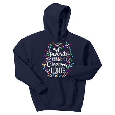 My Favorite Color Is Xmas Christmas Lights Kids Hoodie