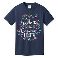 My Favorite Color Is Xmas Christmas Lights Kids T-Shirt