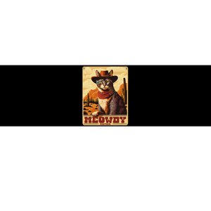 Meowdy! Funny Country Music Cat Cow Hat Wanted Poster Bumper Sticker