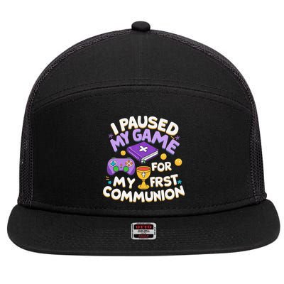 My First Communion Video Game Controller 7 Panel Mesh Trucker Snapback Hat