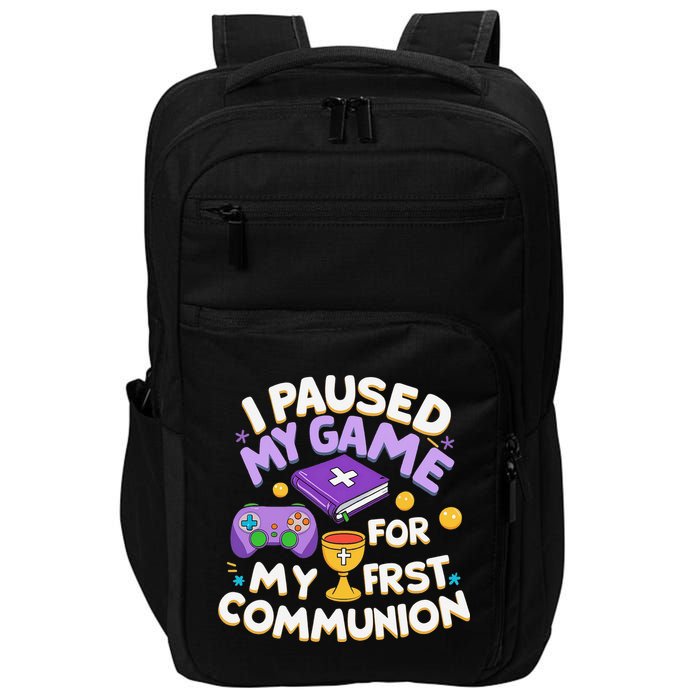 My First Communion Video Game Controller Impact Tech Backpack