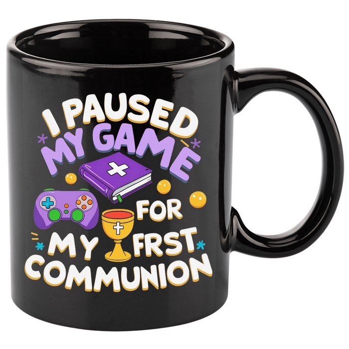 My First Communion Video Game Controller 11oz C Handle Ceramic Mug