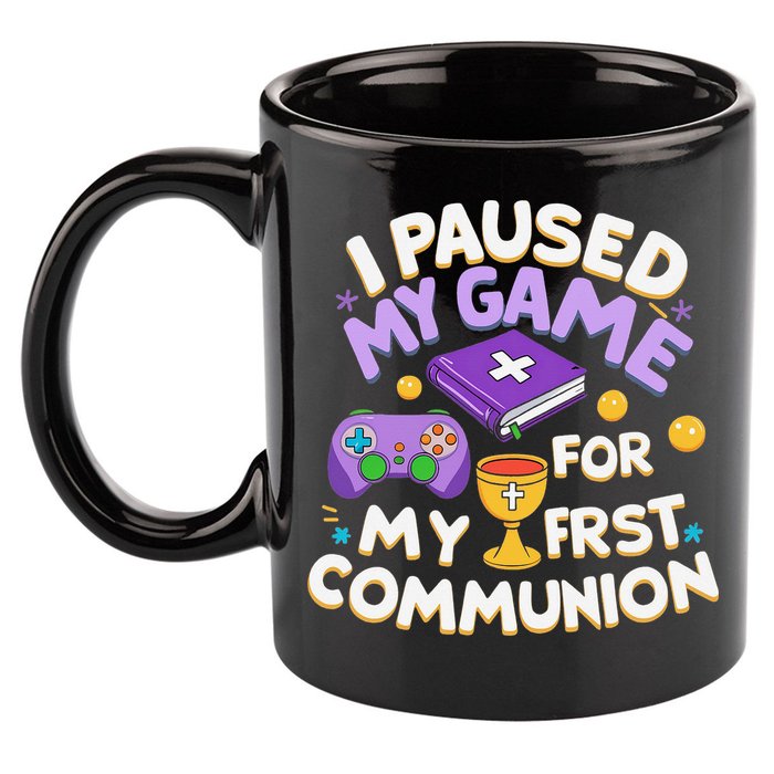 My First Communion Video Game Controller 11oz C Handle Ceramic Mug
