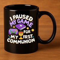 My First Communion Video Game Controller 11oz C Handle Ceramic Mug