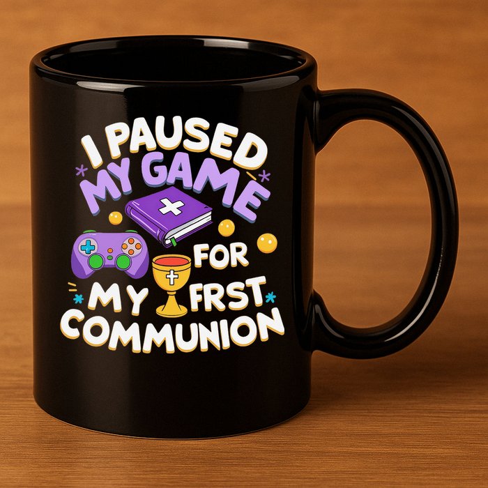 My First Communion Video Game Controller 11oz C Handle Ceramic Mug