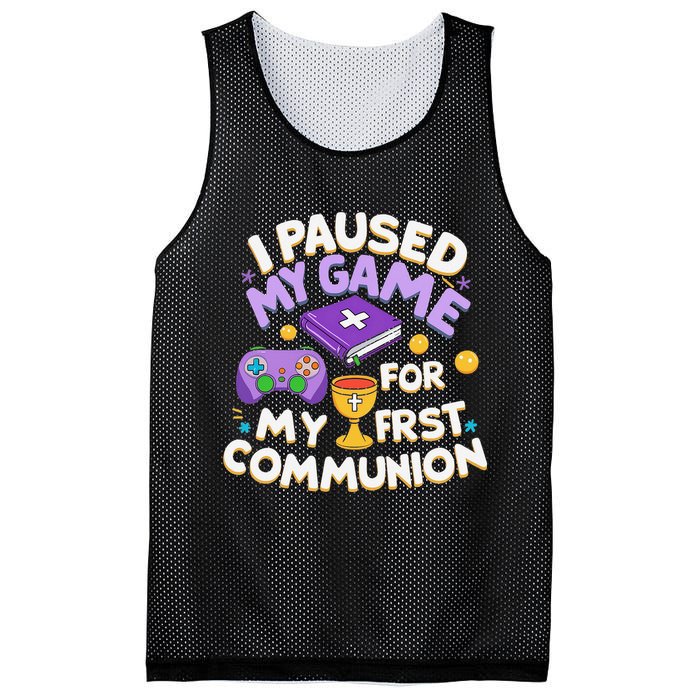 My First Communion Video Game Controller Mesh Reversible Basketball Jersey Tank