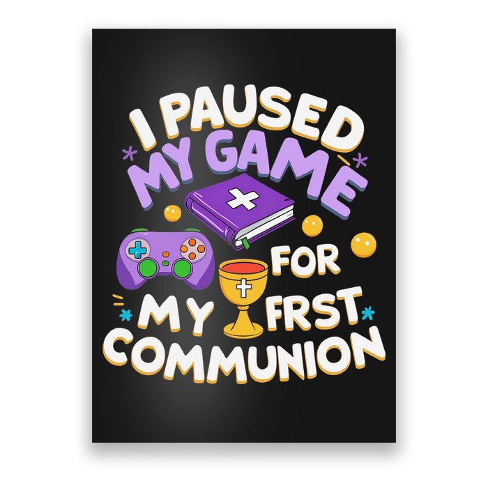 My First Communion Video Game Controller Poster