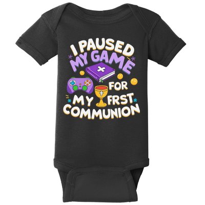 My First Communion Video Game Controller Baby Bodysuit