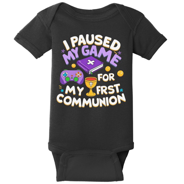 My First Communion Video Game Controller Baby Bodysuit