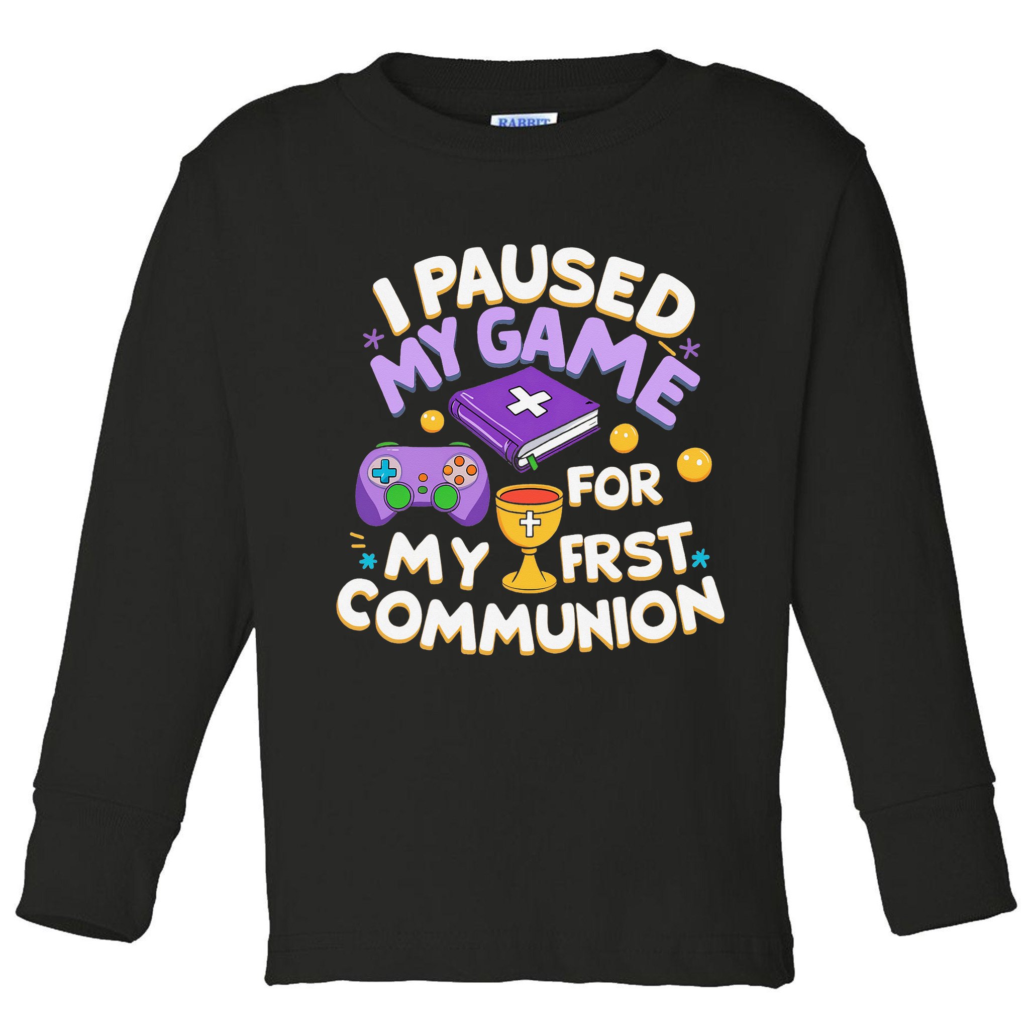 My First Communion Video Game Controller Toddler Long Sleeve Shirt