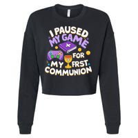 My First Communion Video Game Controller Cropped Pullover Crew