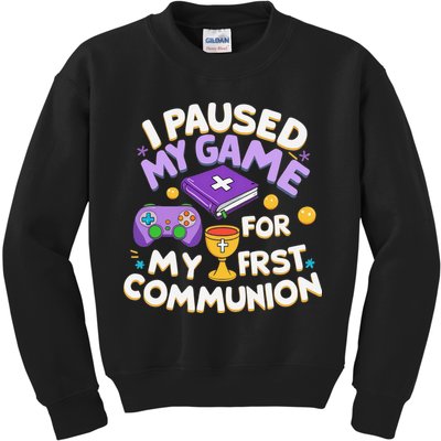 My First Communion Video Game Controller Kids Sweatshirt