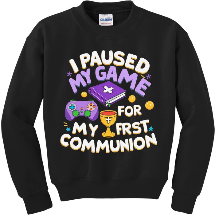 My First Communion Video Game Controller Kids Sweatshirt