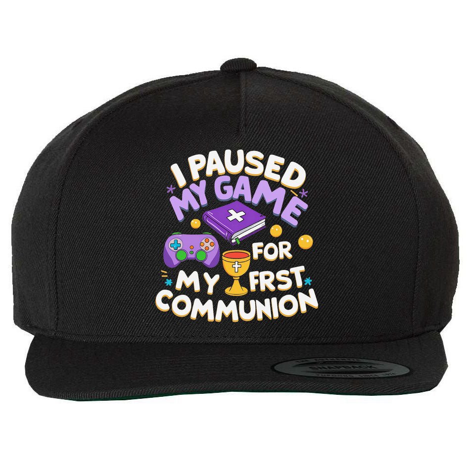 My First Communion Video Game Controller Wool Snapback Cap