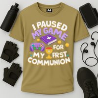 My First Communion Video Game Controller Cooling Performance Crew T-Shirt
