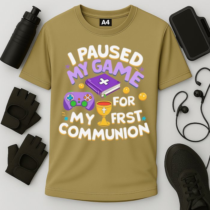 My First Communion Video Game Controller Cooling Performance Crew T-Shirt