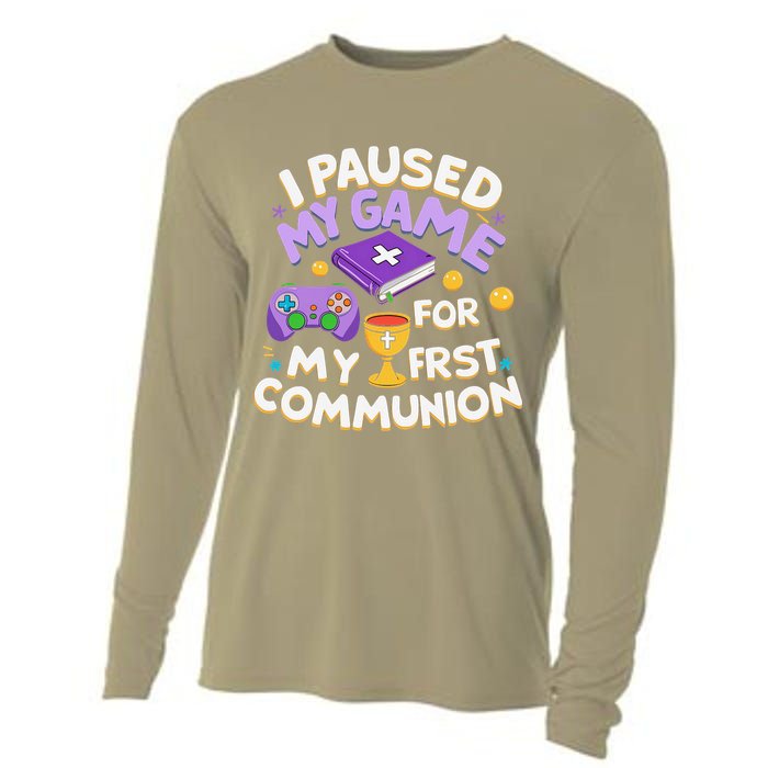 My First Communion Video Game Controller Cooling Performance Long Sleeve Crew