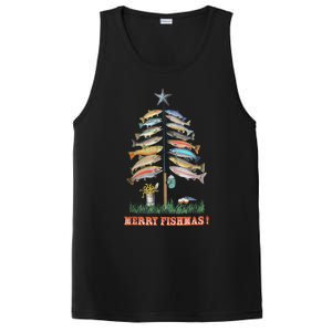 Merry Fishmas Christmas Tree Funny Funny Gift PosiCharge Competitor Tank