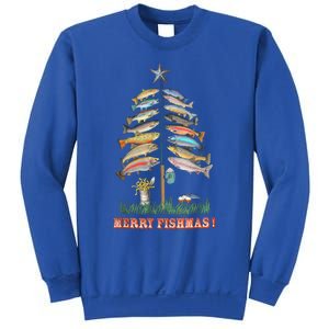 Merry Fishmas Christmas Tree Funny Funny Gift Sweatshirt