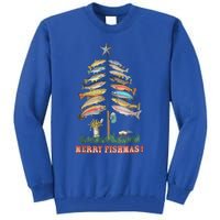 Merry Fishmas Christmas Tree Funny Funny Gift Tall Sweatshirt