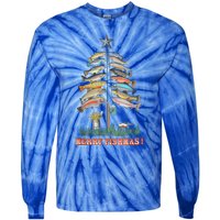 Merry Fishmas Christmas Tree Funny Funny Gift Tie-Dye Long Sleeve Shirt