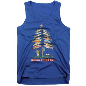 Merry Fishmas Christmas Tree Funny Funny Gift Tank Top