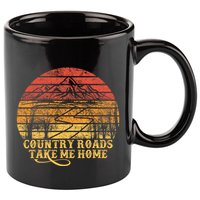 Music Fans Country Roads Take Me Home 11oz C Handle Ceramic Mug