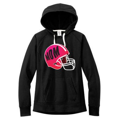 Mom Football Coach Mom's American Football Helmet Cool Gift Women's Fleece Hoodie