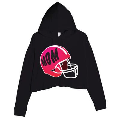 Mom Football Coach Mom's American Football Helmet Cool Gift Crop Fleece Hoodie