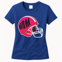 Mom Football Coach Mom's American Football Helmet Cool Gift Women's T-Shirt