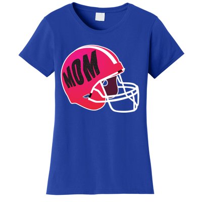 Mom Football Coach Mom's American Football Helmet Cool Gift Women's T-Shirt