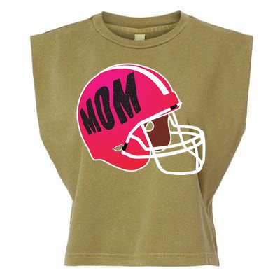 Mom Football Coach Mom's American Football Helmet Cool Gift Garment-Dyed Women's Muscle Tee