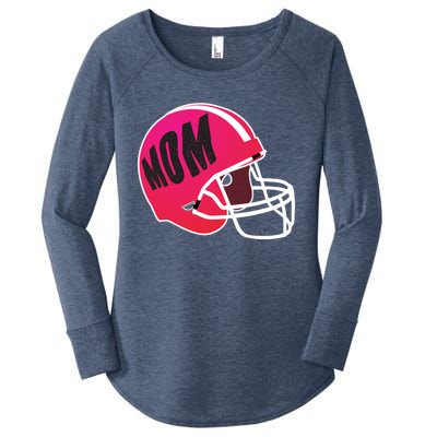 Mom Football Coach Mom's American Football Helmet Cool Gift Women's Perfect Tri Tunic Long Sleeve Shirt