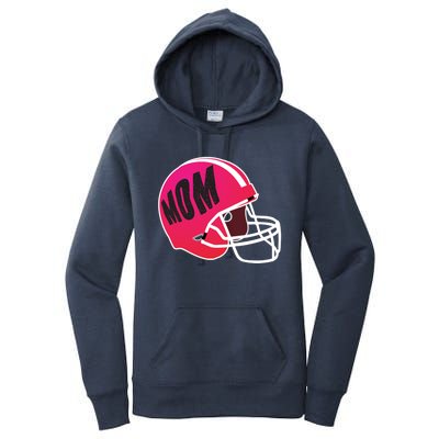 Mom Football Coach Mom's American Football Helmet Cool Gift Women's Pullover Hoodie