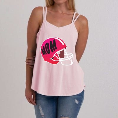 Mom Football Coach Mom's American Football Helmet Cool Gift Women's Strappy Tank